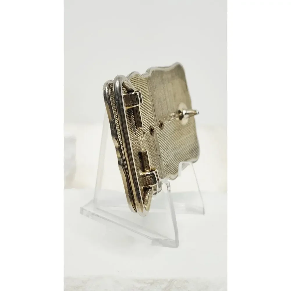 Vintage Southwestern Silver Tone Belt Buckle Genuine Tiger Eye Stone Cabochon